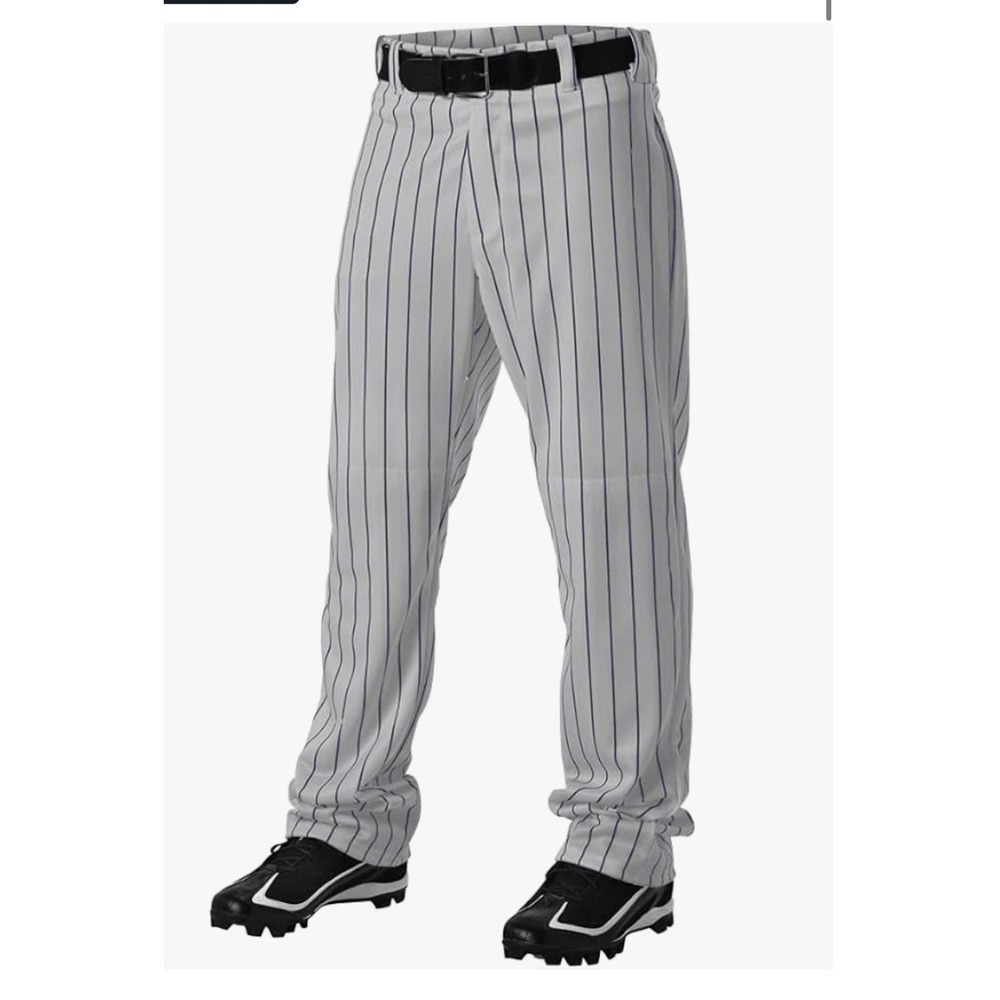 Rawlings Baseball Pants‎ Mens XL Grey Blue Pinstripe BP95MR Adult Athletic Pants